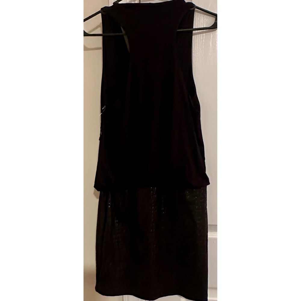 Fifteen‎ Twenty Black Dress Faux Leather Snake Print Sleeveless Party small